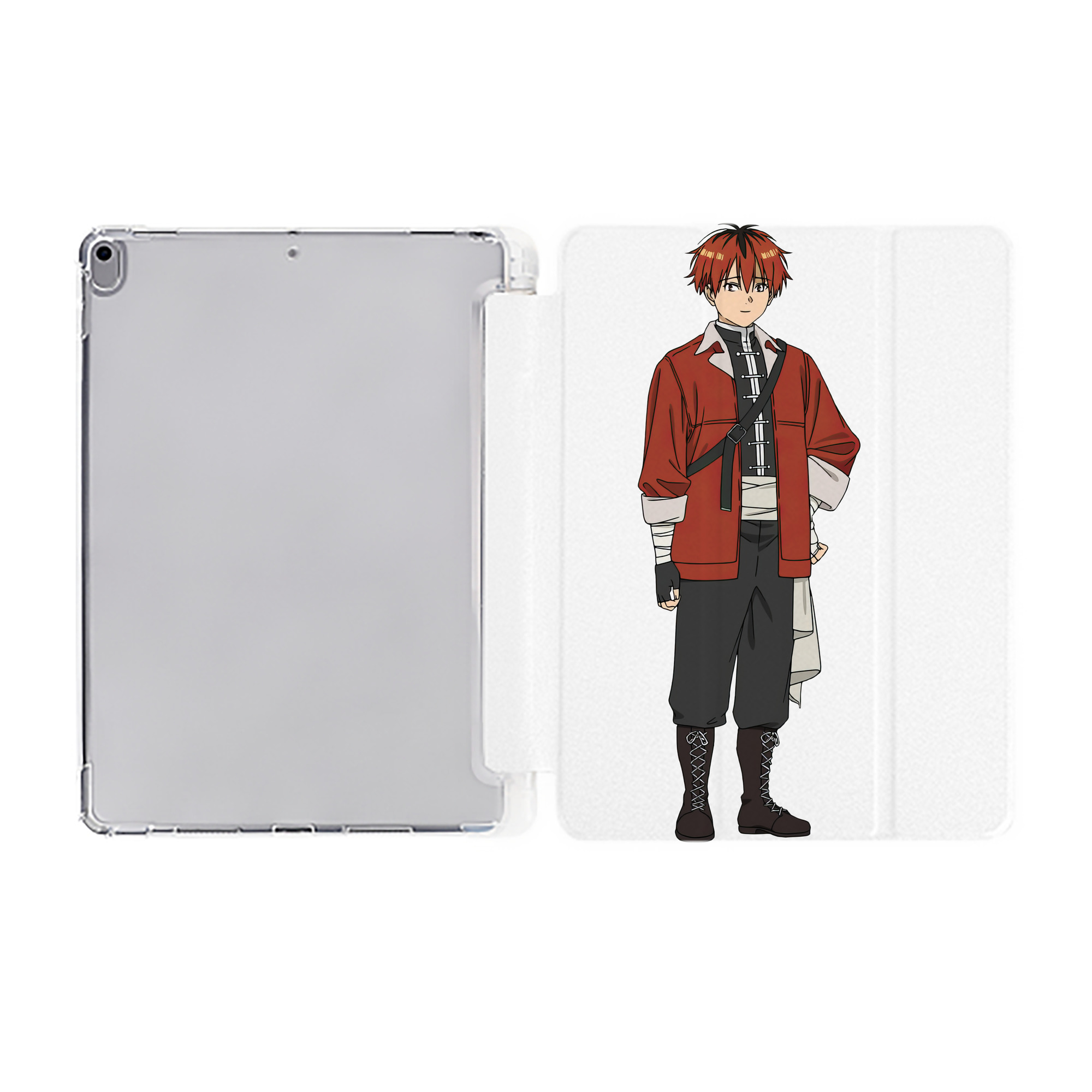 （画像用） 葬送のフリーレン Frieren IPad ケース ペン収納付き 三つ折りスタンド PUレザー×シリコン 対応機種9.5/10.5/10.9インチ